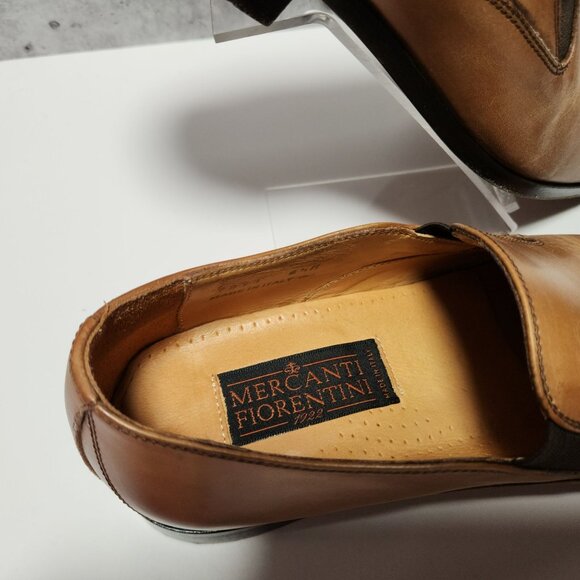 Mercanti Fiorentini Mens Loafers 8.5M Kenya Spray Tan Leather Slip-On Shoes main image 7